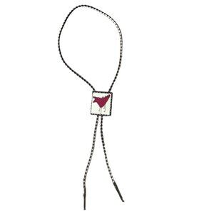 BOOM BOOM WIZ Bolo Tie Signed Vintage 1980's Funky Retro Whimsical Art Jewelry